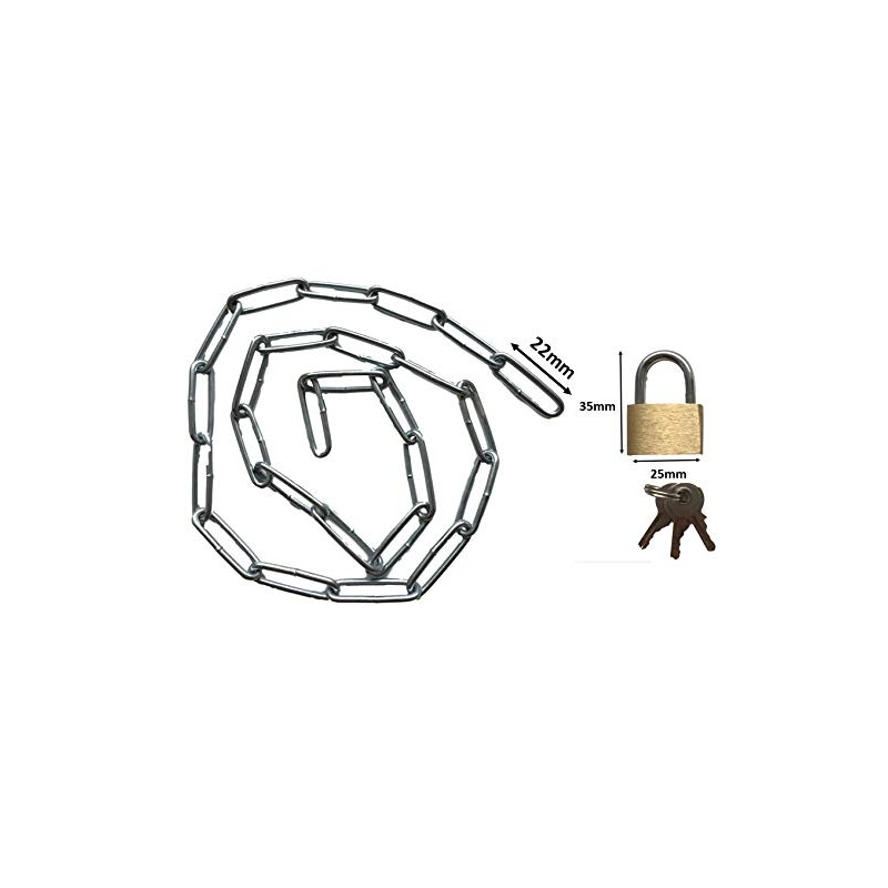 Steel Chain with Padlock Set - Robust Chain with Lock