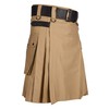 DSS KILTS 100% Genuine Cowhide KILT BELTS (30"-72" Size) (Black,