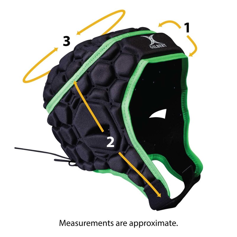 Gilbert Falcon 200 Men's Headguard, Black/Silver, XL