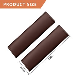 KHGUZ 2PCS Car Seat Belt Covers, Soft Leather Auto Seatbelt Pad Protector for Shoulder and Neck, Comfortable Vehicle Safe Strap Decor Protecive Cushion Mat, Universal for SUV, Truck, RV（Brown）