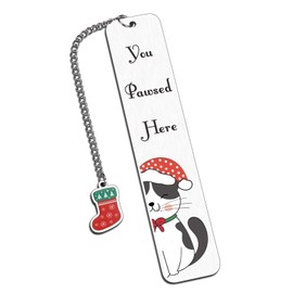 Cat Lover Gifts-Cat Mom Gifts for Women Christmas Bookmark for Cat Owner Booktok Accessories Cat Book Mark Stocking Stuffers for Cat Dad Bookish Gifts for Men Booktok Gifts for Pet Lover