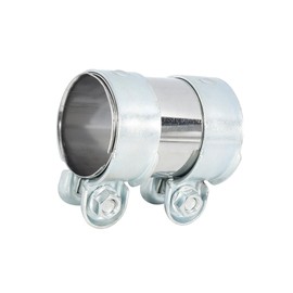 Hihaha Exhaust Pipe Sleeve Connector Clamp Coupler for Seat Toledo Ibiza 56 x 94 mm Silver Tone Durable Material
