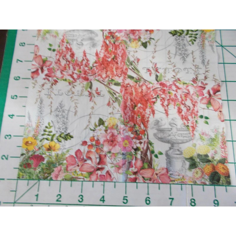 Michel Design Works Two Decorative Cocktail Napkins for Decoupage "In