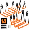 14 Pack Garage Hooks Heavy Duty,Utility Steel Garage Storage Hooks,Wall