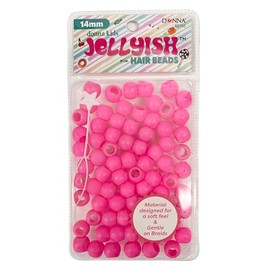 DONNA Kids Jellyish Hair Beads, Beads Jewelry Making Kit DIY Hair Braiding, HOT Pink Color 1pc