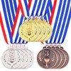 Swpeet 3PCS Award Metal Kids Winner Medals, Gold Silver and