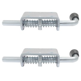 Aoserge 2 Pack 6.2 Inch Zinc Plated Solid Steel Loaded Gate Latch Pin - Outdoor Solid Hardware Latch with Barrel Bolt Nice Design, Heavy Duty for Shed Doors, Wood & Metal Gates, Trailers