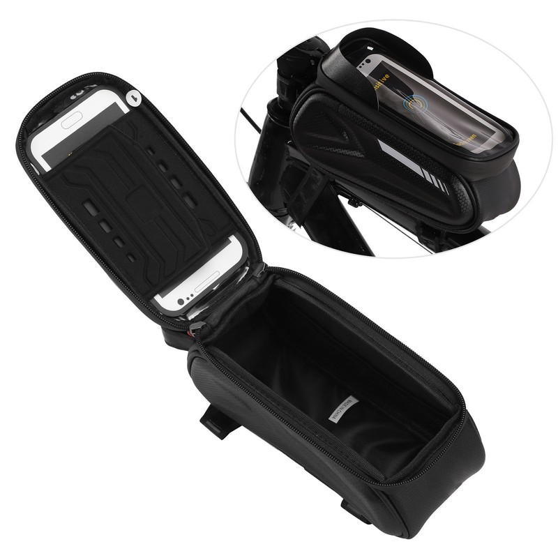 Bike Phone Front Frame Bag Waterproof Reflective Bicycle Phone Mount