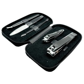 Professional Stainless Steel Manicure Tool Set with Case, Gift for Woman and Man (5 Pieces Set)