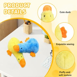 VARKAGE Pack of 2 Anti-Stress Duck, Cute Toy for Dogs, Sounding Plush Dog Toy for Small Dogs, Cute Cartoon Dog Toy
