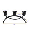 2 Pack Iron Candle Holder with Three Holes, Suitable for