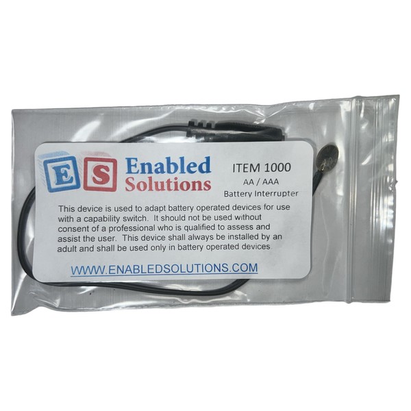 Enabled Solutions Battery Interrupters for Special Needs Toys (AA/AAA Batteries, Single)