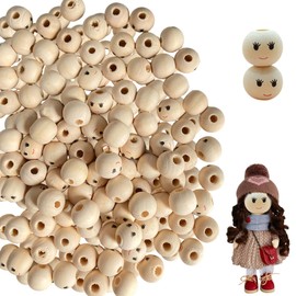 40 Pieces 14 mm 20 mm Snowman Wooden Beads Christmas Snowman Wooden Beads Christmas Beads with Glow Face for DIY Handmade Decorations Crafts Beads (Protocol I)