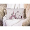 BGBDEIA Eiffel Tower Cushion Cover Paris Eiffel Tower with Love