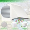 8 Inch Hooded Wall Vent with Screen and Damper,Outdoor Wall