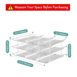 VEGEVIGI Can Storage Organizer for Pantry, Can Holders For Pantry, Canned Goods Food Dispenser, Clear Plastic Soup Can Shelf Rack, 3 Ties