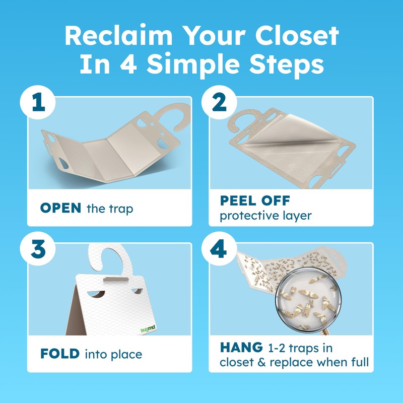 BugMD Clothes & Pantry Moth Traps (6 Count) – Sticky