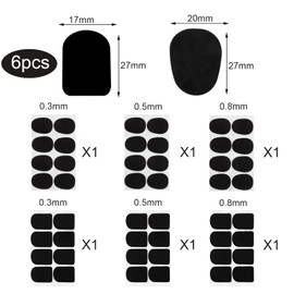 RTRTGS Pack of 48 Bite Rubber Clarinet, Saxophone Mouthpiece Patches, Mouthpiece Cushions, Tenor Saxophone, Alto Saxophone, Mouthpiece Protection Bite Plate