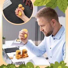 Meooeck 12 Pcs Stress Relief Toys Mini Animal Toys for Stress Relief Cute and Fun Stress Toys for Birthday, Christmas, Office, Stocking Stuffer Gift(Capybara,Classical Material)