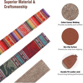 MoKo Correa para cámara, premuim de lona de algodón trenzado ajustable, correa universal para el cuello para todas las cámaras digitales DSLR Canon, Fuji, Nikon, Olympus, Panasonic, Pentax, Sony, color caqui