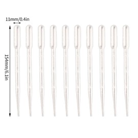 CARPEDIEM 100pcs 3ml Graduated Pipettes Disposable Refills Free Research Essential Oil Divider Scientific Experiment