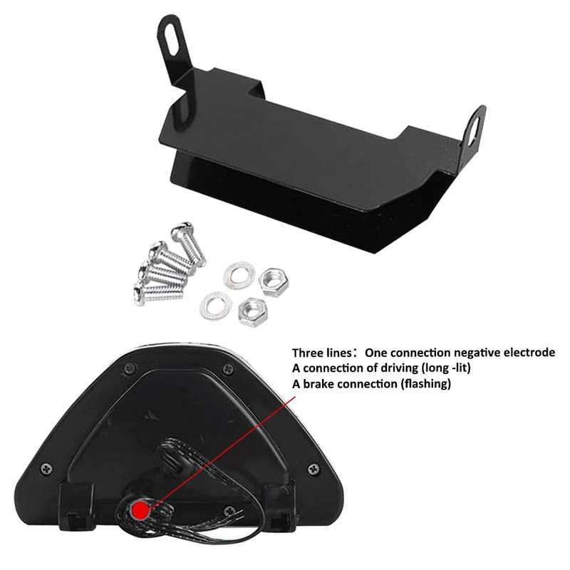 Riloer Car Rear Brake Light, 12v Universal 12 LED Third