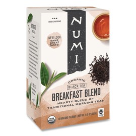 Numi 10220 Organic Teas and Teasans, 1.4oz, Breakfast Blend, 18/Box