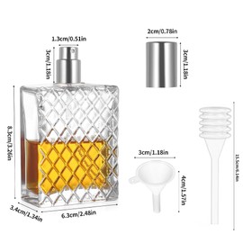 katmerio 2 Stück 100ml Parfümzerstäuber, Portable Sprühflasche, Reise Parfümzerstäuber für Damen und Herren, Taschenzerstäuber mit Pipetten und Trichter Für Parfüm Kosmetik