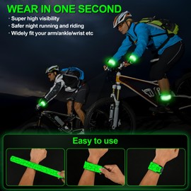 LED Armband Rechargeable, 2Pcs High Visibility Running Gear for Night