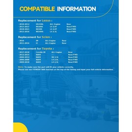 PHILTOP 512372 x1 Rear Wheel Hub Assembly Compatible with 2006-2018 Toyota RAV4, 2018-2021 Lexus NX300, 2011-2016 Scion tC, 2015-2017 Lexus NX200t, W/ABS 5 Lugs