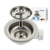 Tecuro rinse drain, rinse strainer valve, 1 1/2 inches, diameter