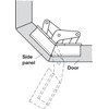 Miter Flap Cabinet Hinge GS 45/90 1.5mm (1/20'') Wide with