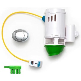 2 INCH FLAPPER ELIMINATOR QUICK CONNECT VALVE CONVERSION KIT & OVERFLOW WATER CONSERVER WITH EURO BUTTON