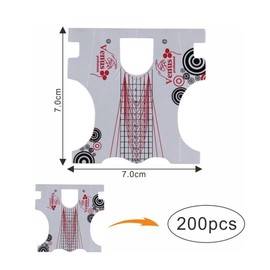 VNC 200Pcs Nail Form Silver Color Long Nail Art Guide Stickers for Stilleto Acrylic UV Gel Nail Tips Manicure Extension Tool