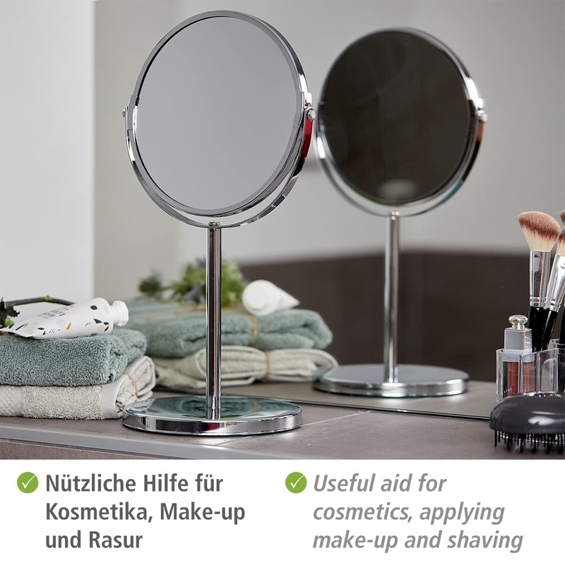 WENKO Kosmetik-Standspiegel Assisi Ø 17 cm
