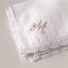 Sofisti Initial Lace Towel Handkerchief White Ladies Ladies Hand Towel