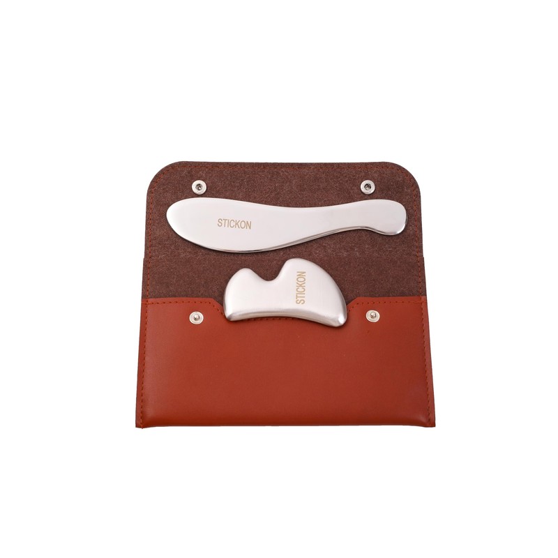 STICKON Medical Grade Stainless Steel Gua Sha Set 2pcs Scraping