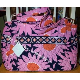 Vera Bradley Retired Loves Me Stephanie Style Bag Purse Floral Daisy Rare