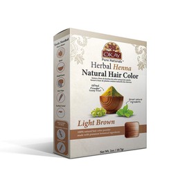 OKAY Pure Naturals Herbal Henna Color Light Brown, 56.7 Grams, 0.06 kg