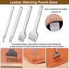 Leather Working Tools Kit, Leather Tool Set with Leather Groover,