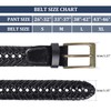 SUOSDEY Mens Braided Leather Belt Cowhide Woven Leather Belt for