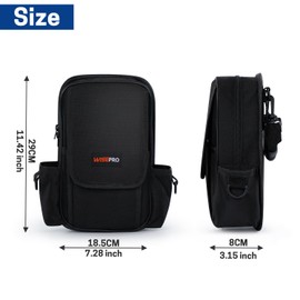 WISEPRO Electrician Tool Pouch, 600D Heavy-Duty Tool Belt Pouch with PVC Handle | Anti-Slip Leather Bottom | Tool Bag for DIY Technician Carpenters