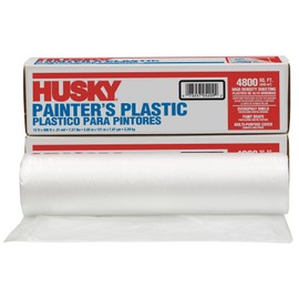 1-Roll of 12' x 400' Poly-America 03512H Husky Clear .31-Mil High Density Painter's Plastic