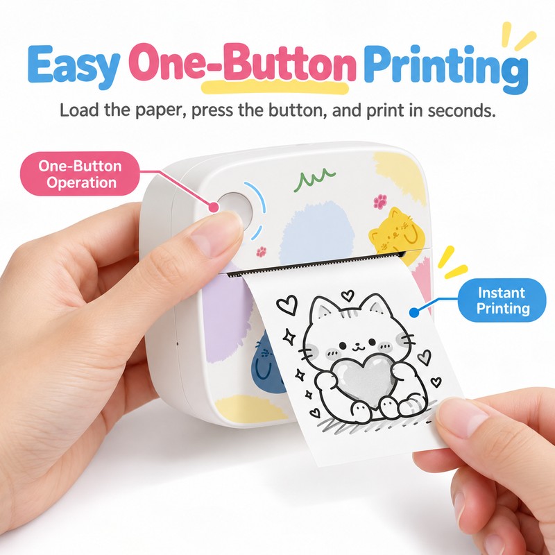 Portable Thermal Label Printer for Home & Work – Bluetooth