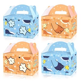 HchFPHskhd 16Pcs Blue Paw Goodie Boxs Birthday Party Supplies Blue Party Favor Candy Boxs Birthday Decorations Gift Boxes