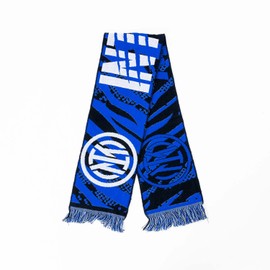 Inter Sciarpa Capodanno Cinese Limited Edition, Grafica Graffio Tigre e scritta, Jacquard, Unisex Adulto, Nero/Blu, Taglia Unica