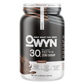 OWYN Only What You Need Pro Elite Chocolate Flavored Protein Powder, 32g Protein, 0g Sugar, 3g Fiber, High Protein, Dairy Free, Gluten Free, Plant Bas