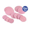 Maximex Pot Cover Set Karo Klassik 12 Pieces Polyethylene Red