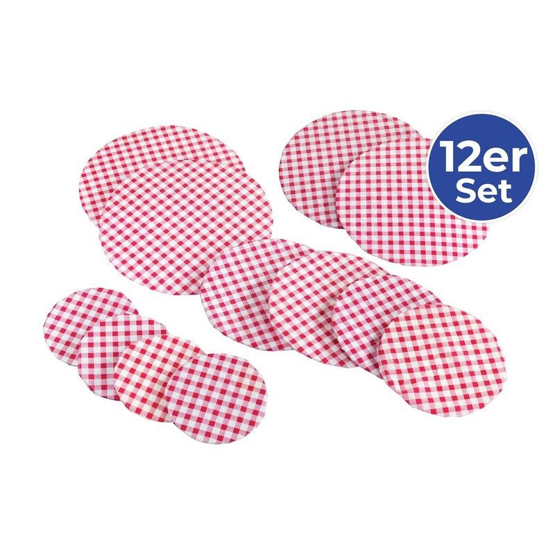 Maximex Pot Cover Set Karo Klassik 12 Pieces Polyethylene Red