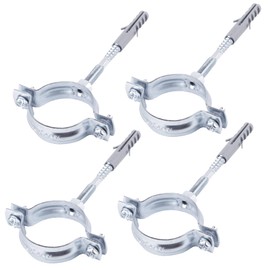 SKIR'CO (Pack of 4 pcs) Pipe Brackets for Ø 47-51 mm Pipes, Clamps, Pipe Supports for Wall and Ceiling Mounting (4 pcs)